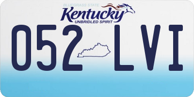 KY license plate 052LVI