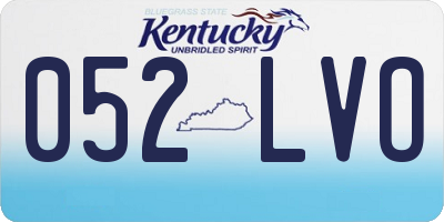 KY license plate 052LVO