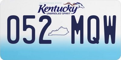 KY license plate 052MQW