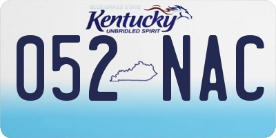 KY license plate 052NAC