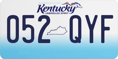 KY license plate 052QYF