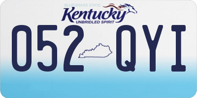 KY license plate 052QYI