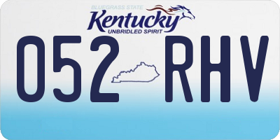 KY license plate 052RHV