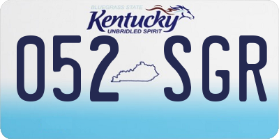KY license plate 052SGR