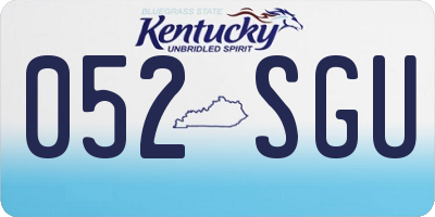KY license plate 052SGU