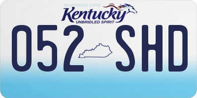 KY license plate 052SHD
