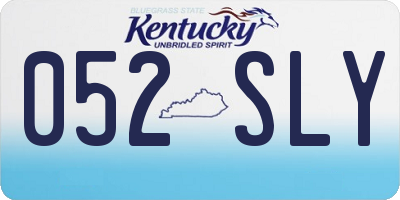 KY license plate 052SLY