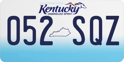 KY license plate 052SQZ