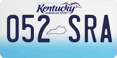 KY license plate 052SRA