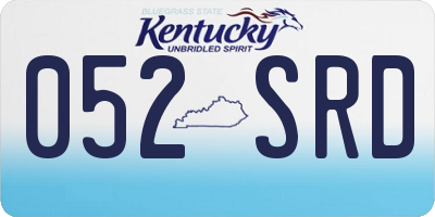 KY license plate 052SRD