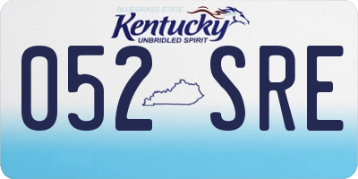 KY license plate 052SRE