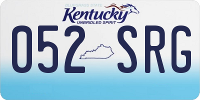KY license plate 052SRG