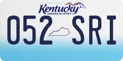 KY license plate 052SRI