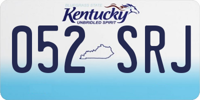 KY license plate 052SRJ