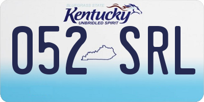 KY license plate 052SRL