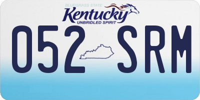 KY license plate 052SRM
