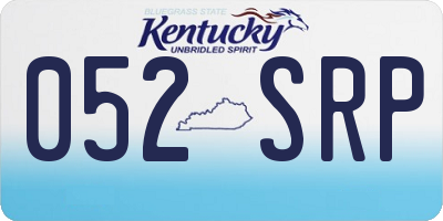KY license plate 052SRP