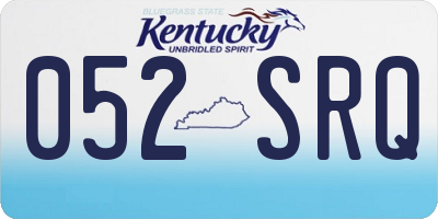KY license plate 052SRQ