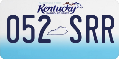 KY license plate 052SRR