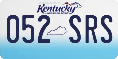 KY license plate 052SRS
