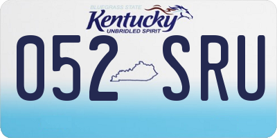 KY license plate 052SRU