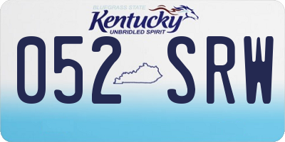 KY license plate 052SRW