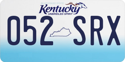 KY license plate 052SRX