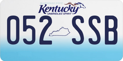 KY license plate 052SSB