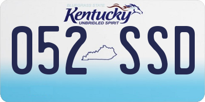 KY license plate 052SSD