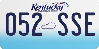 KY license plate 052SSE