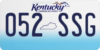 KY license plate 052SSG