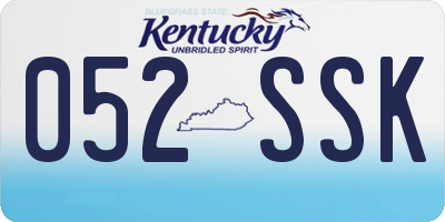 KY license plate 052SSK