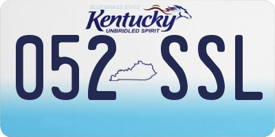 KY license plate 052SSL