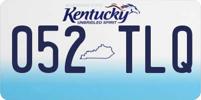 KY license plate 052TLQ