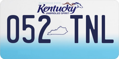 KY license plate 052TNL