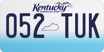 KY license plate 052TUK