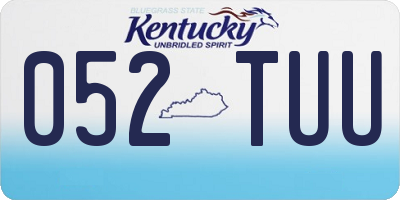 KY license plate 052TUU