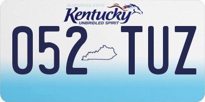 KY license plate 052TUZ