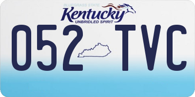 KY license plate 052TVC