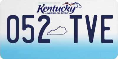 KY license plate 052TVE