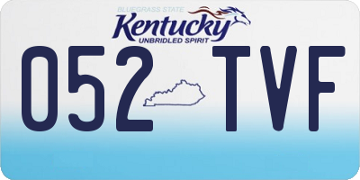 KY license plate 052TVF