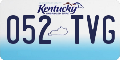 KY license plate 052TVG