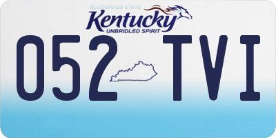 KY license plate 052TVI