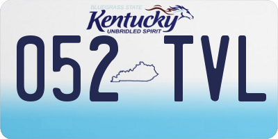 KY license plate 052TVL