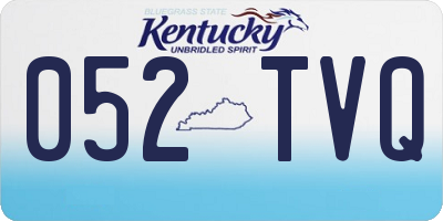 KY license plate 052TVQ