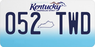 KY license plate 052TWD