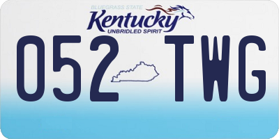 KY license plate 052TWG