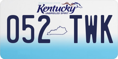 KY license plate 052TWK