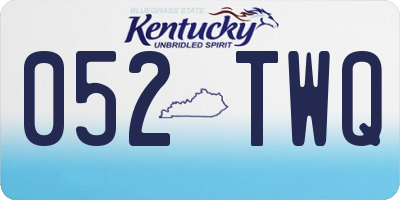 KY license plate 052TWQ