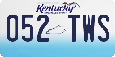 KY license plate 052TWS